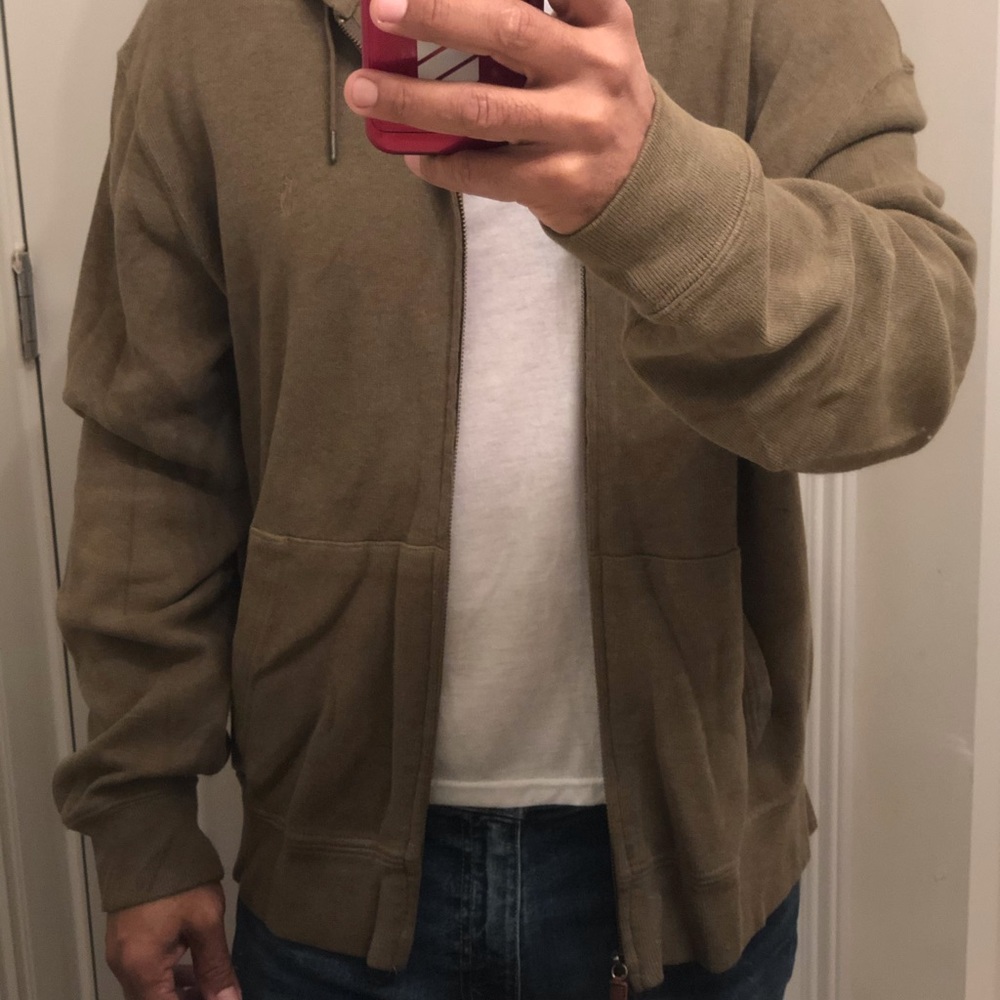 Tan zip up hoodie